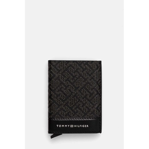 Tommy Hilfiger etui na karty skórzane kolor czarny AM0AM12783 ze sklepu ANSWEAR.com w kategorii Etui - zdjęcie 174579031