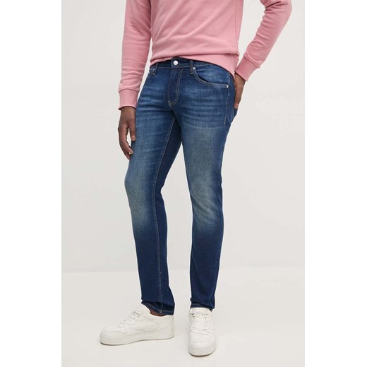 Calvin Klein Jeans jeansy męskie kolor granatowy J30J325980 ze sklepu ANSWEAR.com w kategorii Jeansy męskie - zdjęcie 174579120