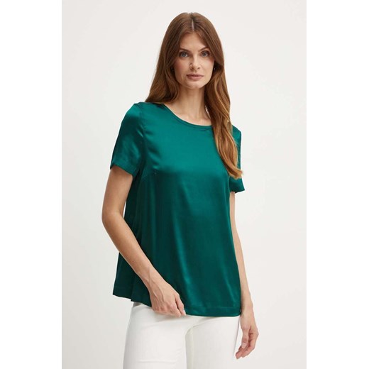 Marciano Guess bluzka jedwabna DENISE kolor zielony z aplikacją 4YGH07 7117A ze sklepu ANSWEAR.com w kategorii Bluzki damskie - zdjęcie 174579240