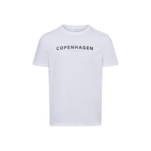 Lindbergh T-shirt męski Mężczyźni Bawełna biały jednolity ze sklepu vangraaf w kategorii T-shirty męskie - zdjęcie 174579924
