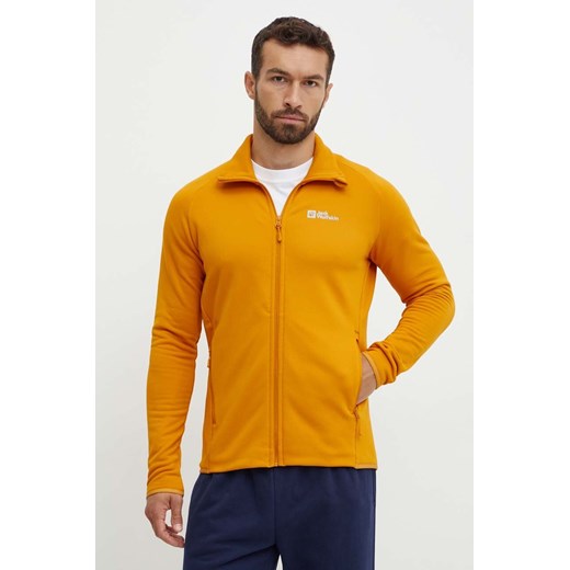 Jack Wolfskin bluza sportowa Baiselberg kolor pomarańczowy gładka ze sklepu ANSWEAR.com w kategorii Bluzy męskie - zdjęcie 174583572