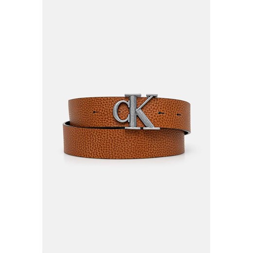 Calvin Klein Jeans pasek dwustronny męski kolor czarny K50K512084 ze sklepu ANSWEAR.com w kategorii Paski męskie - zdjęcie 174583814