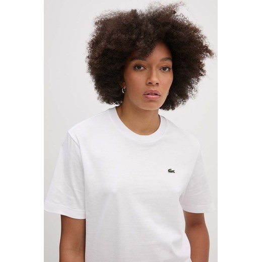 Lacoste t-shirt bawełniany damski kolor biały TF7215 ze sklepu ANSWEAR.com w kategorii Bluzki damskie - zdjęcie 174584114