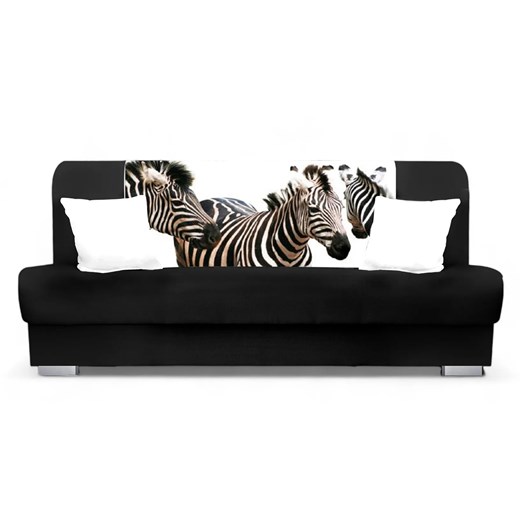 Czarno-biała wersalka z funkcją spania zebra - Piovia 12X ze sklepu Edinos.pl w kategorii Sofy i kanapy - zdjęcie 174584594