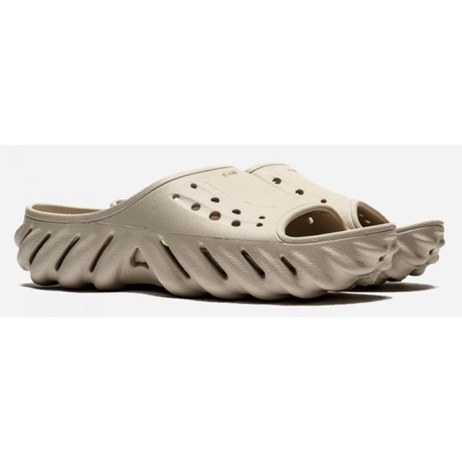 Klapki męskie Crocs beżowe z gumy bez zapięcia casual