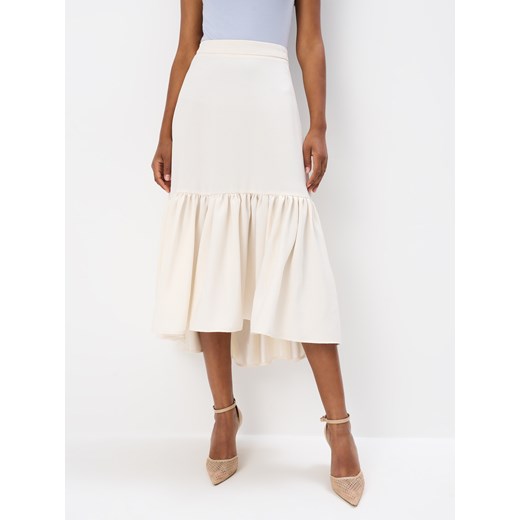 Spódnica Mohito beżowa midi wiosenna casual 