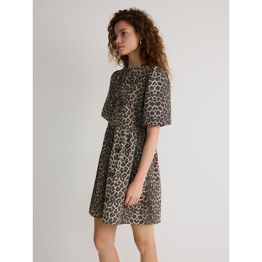 Reserved - Sukienka w zwierzęcy wzór - wielobarwny Reserved XS Reserved