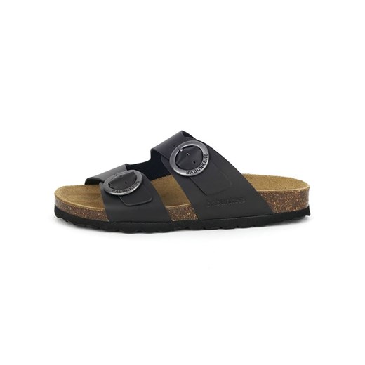 BABUNKERS Family Skórzane klapki w kolorze czarnym ze sklepu Limango Polska w kategorii Klapki damskie - zdjęcie 174587100