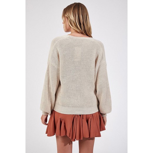 Happiness Istanbul Kardigan w kolorze kremowym Happiness Istanbul S/M wyprzedaż Limango Polska