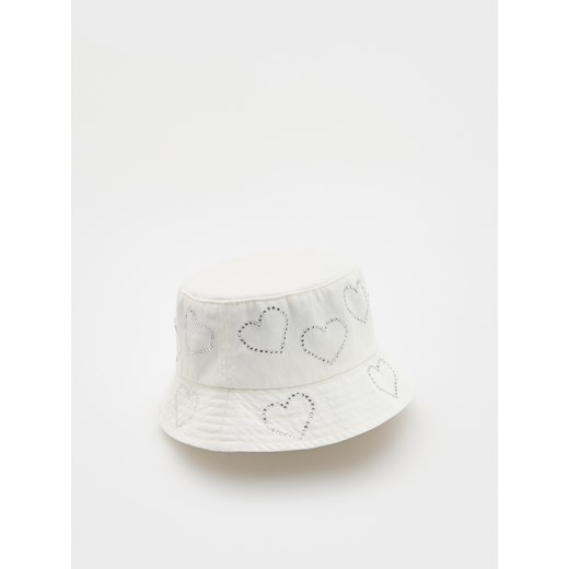 Reserved - Bucket hat z aplikacją - biały Reserved 5-9 lat Reserved