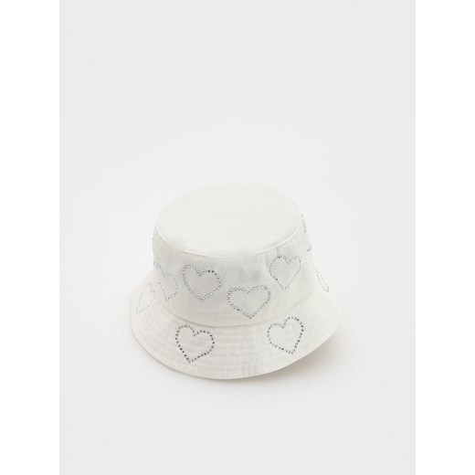 Reserved - Bucket hat z aplikacją - biały Reserved 9-13 lat Reserved