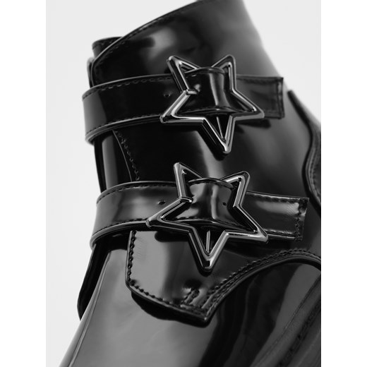 Reserved - Botki z imitacji skóry - czarny Reserved 31 Reserved