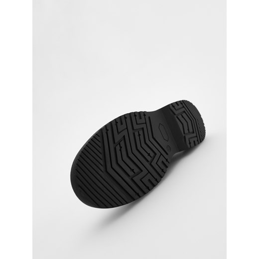 Reserved - Botki z imitacji skóry - czarny Reserved 36 Reserved