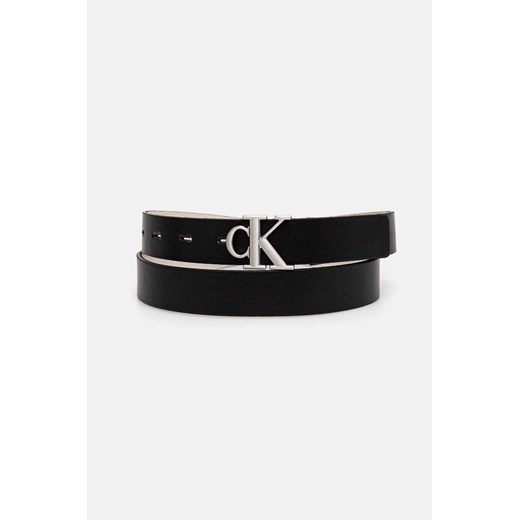 Calvin Klein Jeans pasek dwustronny damski kolor czarny K60K612290 ze sklepu ANSWEAR.com w kategorii Paski damskie - zdjęcie 174593464