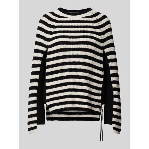 Sweter z dzianiny z prążkowanym,okrągłym dekoltem ze sklepu Peek&Cloppenburg  w kategorii Swetry damskie - zdjęcie 174594214