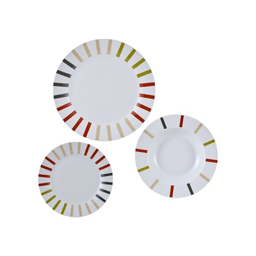 Benetton 12-częściowy zestaw talerzy w kolorze białym ze wzorem ze sklepu Limango Polska w kategorii Naczynia - zdjęcie 174594572