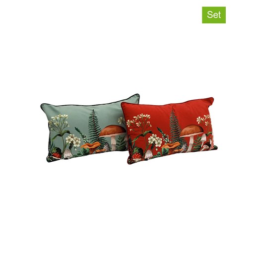 SiL Interiors Poduszki (2 szt.) &quot;Mushroom&quot; w kolorze zielono-czerwonym Sil Interiors onesize okazja Limango Polska
