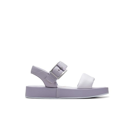 Sandały damskie Clarks fioletowe z klamrą