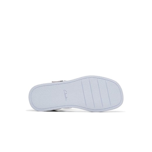 Sandały damskie Clarks fioletowe z klamrą