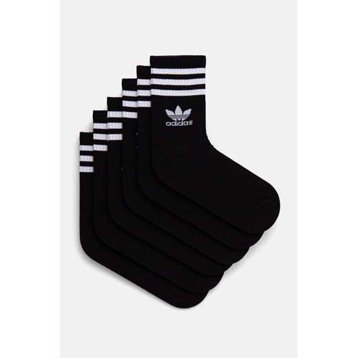 adidas Originals skarpetki Adicolor 6-pack kolor czarny JE1829 ze sklepu ANSWEAR.com w kategorii Skarpetki damskie - zdjęcie 174598623