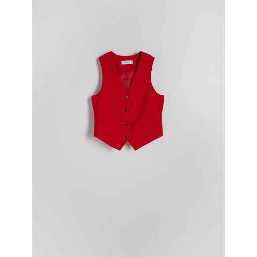 Reserved - Kamizelka z dodatkiem wiskozy - czerwony Reserved M Reserved