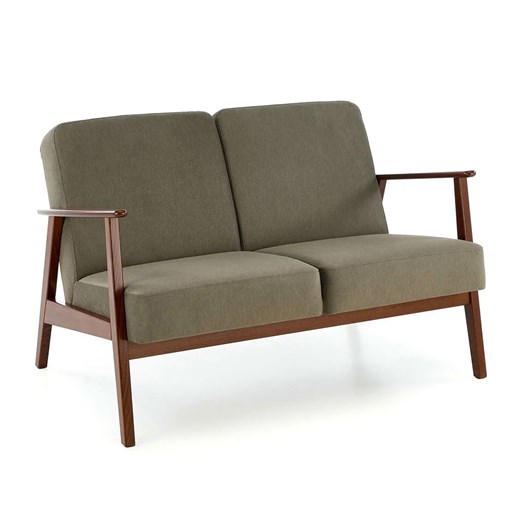 Oliwkowa drewniana sofa tapicerowana - Alexander 4X ze sklepu Edinos.pl w kategorii Sofy i kanapy - zdjęcie 174601913