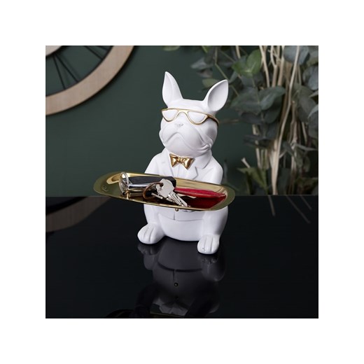 Rétro Chic Dekoracja &quot;Bulldog&quot; w kolorze białym - 23,5 x 21 x 19 cm ze sklepu Limango Polska w kategorii Dekoracje - zdjęcie 174603244