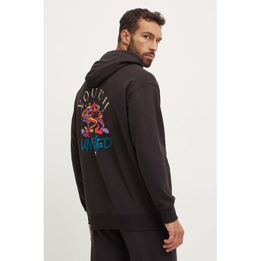 Puma bluza bawełniana męska kolor czarny z kapturem z nadrukiem 626748 ze sklepu ANSWEAR.com w kategorii Bluzy męskie - zdjęcie 174604262