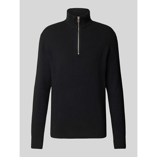 Sweter z dzianiny z kołnierzem ze sklepu Peek&Cloppenburg  w kategorii Swetry męskie - zdjęcie 174605133
