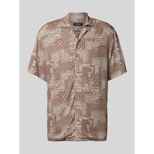 Koszula casualowa o kroju slim fit z rękawem o dł. 1/2 model ‘klampo’ ze sklepu Peek&Cloppenburg  w kategorii Koszule męskie - zdjęcie 174605270