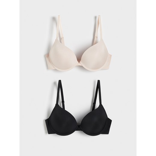 Reserved - Biustonosz push up 2 pack - czarny Reserved 80C Reserved