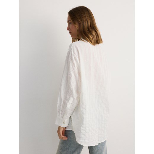 Reserved - Oversizowa koszula w pasy - złamana biel Reserved XS Reserved