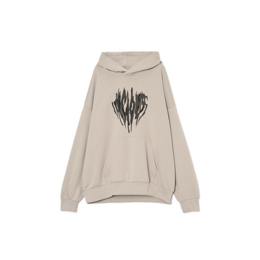 Cropp - Beżowa bluza z kapturem - beżowy ze sklepu Cropp w kategorii Bluzy męskie - zdjęcie 174610663