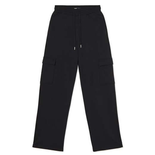 Cropp - Czarne spodnie dresowe - czarny Cropp XL Cropp
