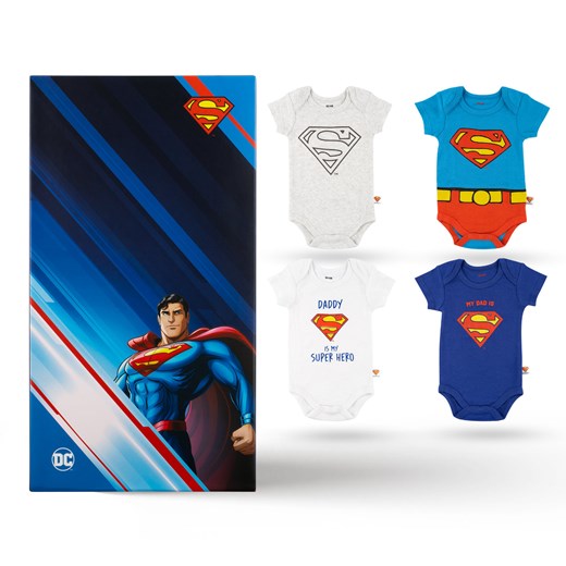 Zestaw 4x Body niemowlęce Warner Bros Superman ze sklepu Sklep SOXO w kategorii Body niemowlęce - zdjęcie 174611190