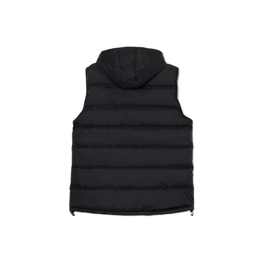 Cropp - Czarna pikowana kamizelka z kapturem - czarny Cropp XL Cropp