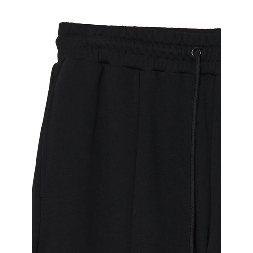 Cropp - Czarne spodnie dresowe z zatrzaskami - czarny Cropp L Cropp
