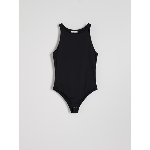 Reserved - Gładkie body slim fit - czarny Reserved XL Reserved