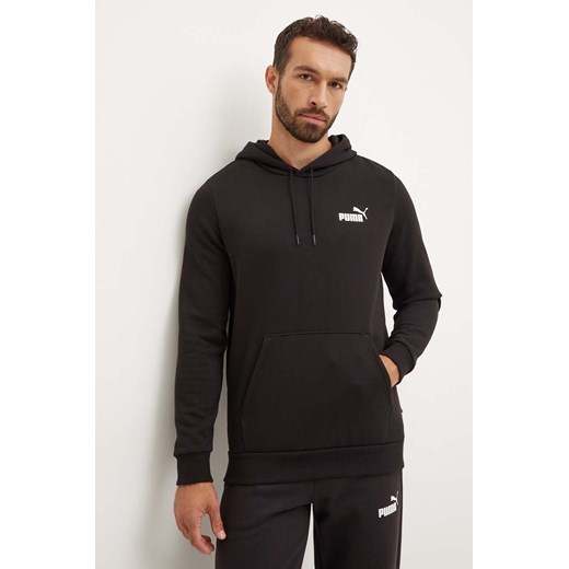 Puma bluza męska kolor czarny z kapturem gładka 586690 ze sklepu ANSWEAR.com w kategorii Bluzy męskie - zdjęcie 174618024