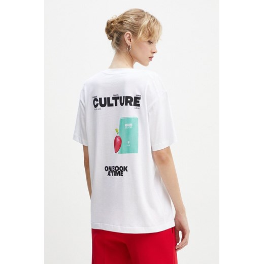 Moschino Jeans t-shirt bawełniany damski  A0705 8733 ze sklepu ANSWEAR.com w kategorii Bluzki damskie - zdjęcie 174618530