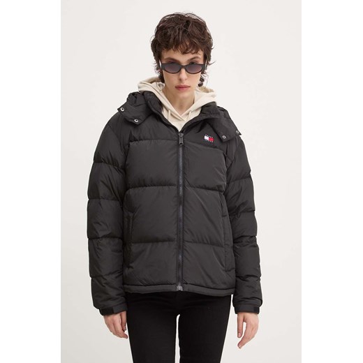 Tommy Jeans kurtka puchowa damska kolor czarny zimowa oversize DW0DW18610 ze sklepu ANSWEAR.com w kategorii Kurtki damskie - zdjęcie 174620174