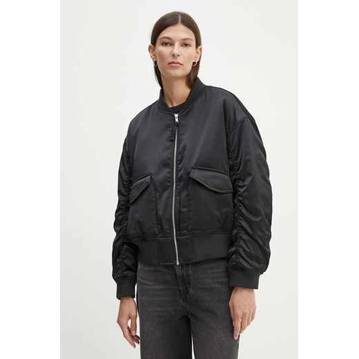 Levi&apos;s kurtka bomber damski kolor czarny przejściowa A7262 ze sklepu ANSWEAR.com w kategorii Kurtki damskie - zdjęcie 174620180