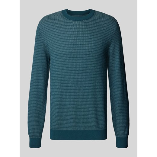 Sweter z dzianiny z okrągłym dekoltem ze sklepu Peek&Cloppenburg  w kategorii Swetry męskie - zdjęcie 174621210