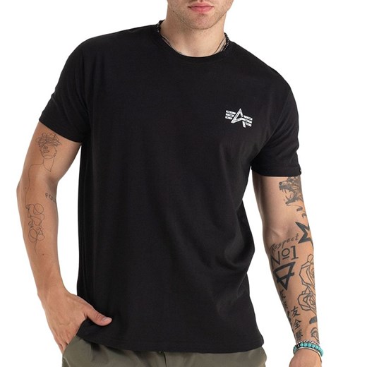 Koszulka Alpha Industries Signature BP 14851603 - czarna ze sklepu streetstyle24.pl w kategorii T-shirty męskie - zdjęcie 174622404