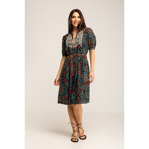 Peace &amp; Love Sukienka w kolorze czarnym ze wzorem ze sklepu Limango Polska w kategorii Sukienki - zdjęcie 174622444