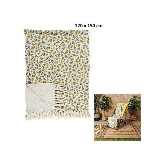 Garden Spirit Koc w kolorze żółto-zielonym - 150 x 120 cm ze sklepu Limango Polska w kategorii Tekstylia - zdjęcie 174625101