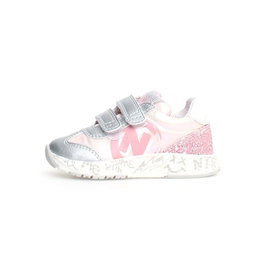 Naturino Skórzane sneakersy &quot;Jesko 2&quot; w kolorze srebrno-jasnoróżowo-białym ze sklepu Limango Polska w kategorii Buty sportowe dziecięce - zdjęcie 174625602