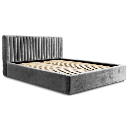 Welurowe łóżko z pojemnikiem na pościel 180x200 Groban - 30 kolorów Elior One Size Edinos.pl