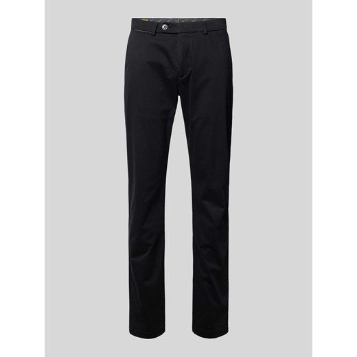 Spodnie materiałowe o kroju slim fit z kieszeniami z tyłu ze sklepu Peek&Cloppenburg  w kategorii Spodnie męskie - zdjęcie 174631144
