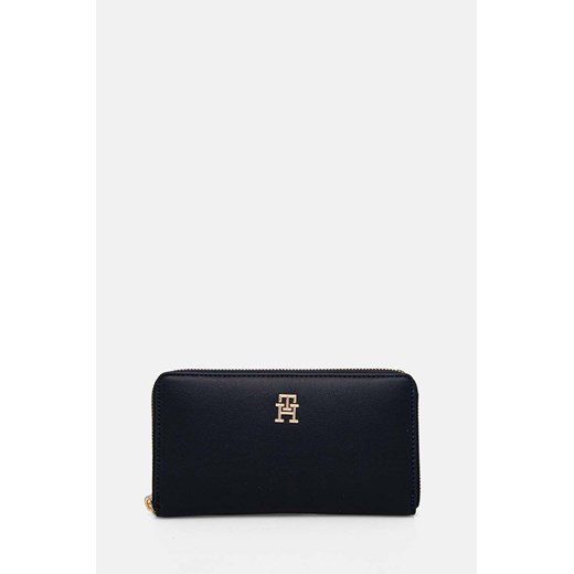 Tommy Hilfiger portfel damski kolor granatowy AW0AW16581 ze sklepu ANSWEAR.com w kategorii Portfele damskie - zdjęcie 174633530